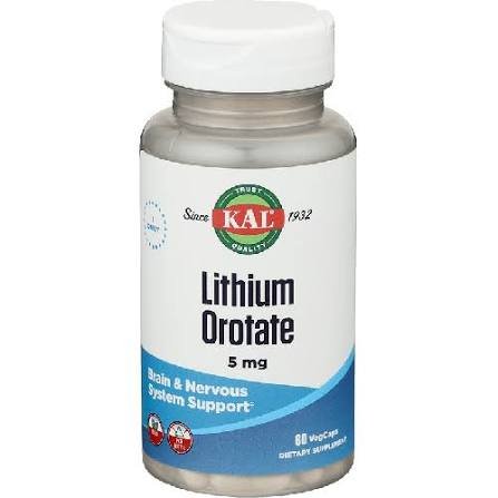 KAL Lithium Orotate 5mg 60 Capsules KAL Lithium Orotate 5mg 60 Capsules