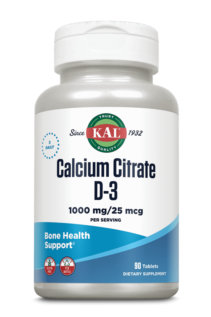 KAL Calcium Citrate + D-3 1000mg/25mcg 90 Tablets KAL Calcium Citrate + D-3 1000mg/25mcg 90 Tablets