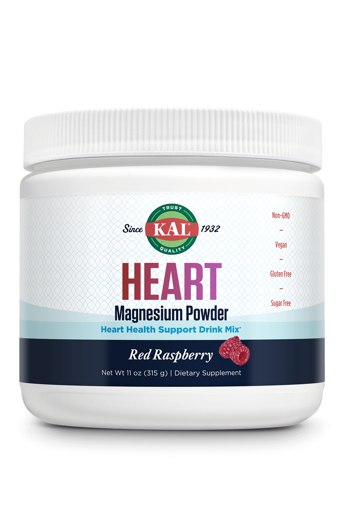 KAL Heart Magnesium Powder Red Raspberry KAL Heart Magnesium Powder Red Raspberry