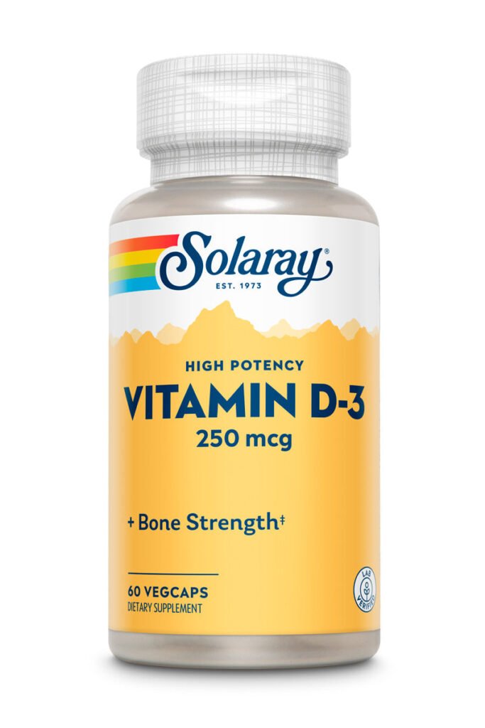 Solaray Vitamin D-3 250mcg (10,000 IU) 60 Capsules Solaray Vitamin D-3 250mcg (10,000 IU) 60 Capsules