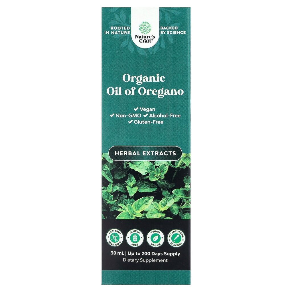 Nature’s Craft Organic Oil of Oregano Drops 30ml Nature’s Craft Organic Oil of Oregano Drops 30ml