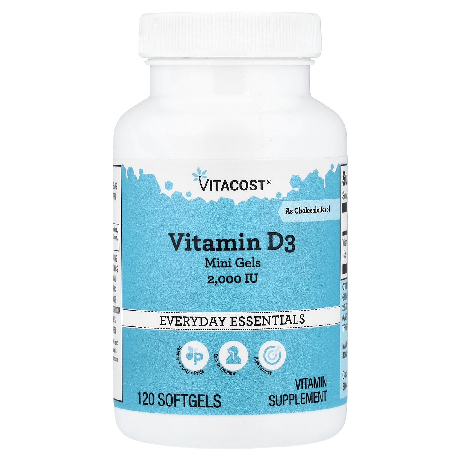 Vitacost Vitamin D3 2000 IU 120 Softgels Vitacost Vitamin D3 2000 IU 120 Softgels