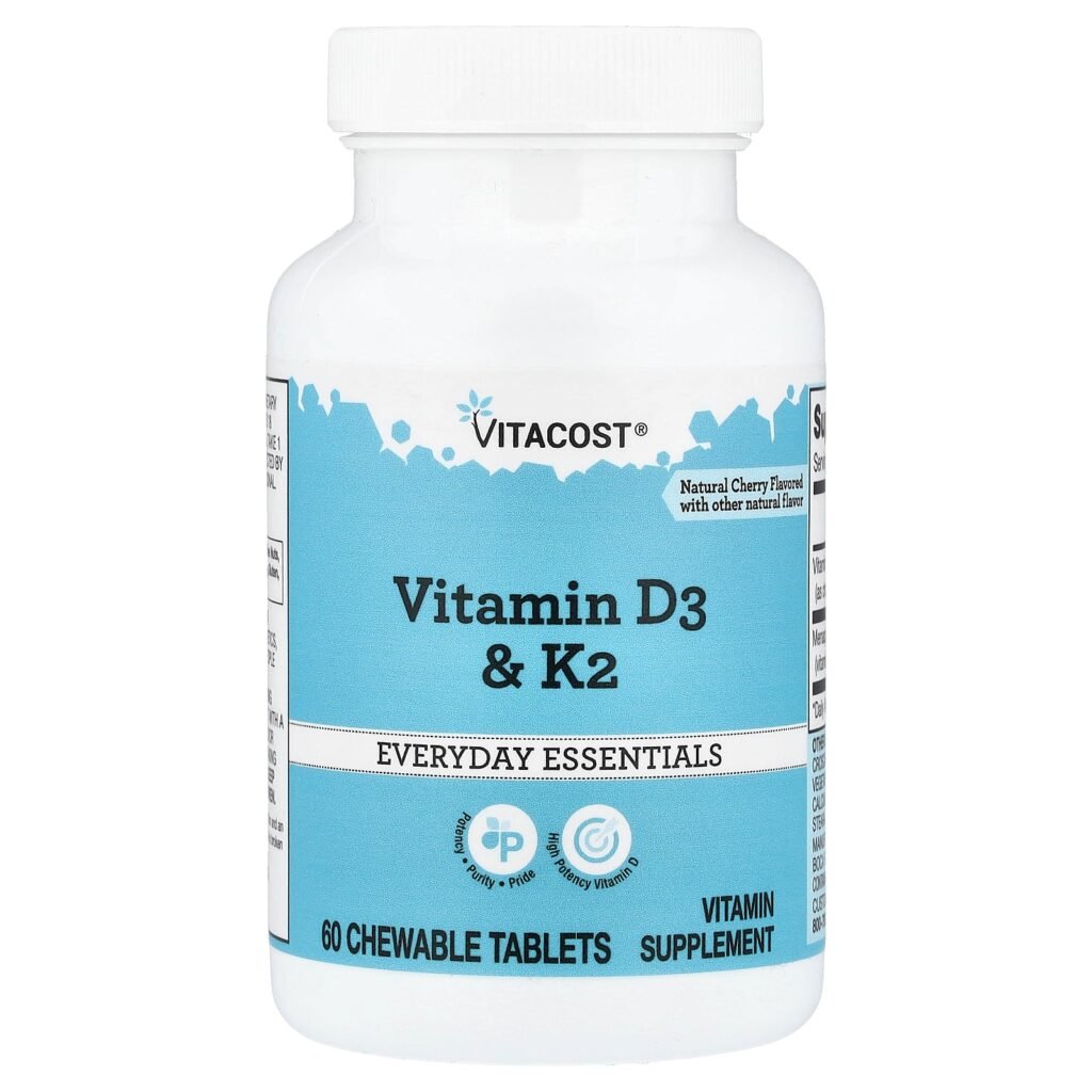Vitacost Vitamin D3 & K2 60 Chewable Tablets